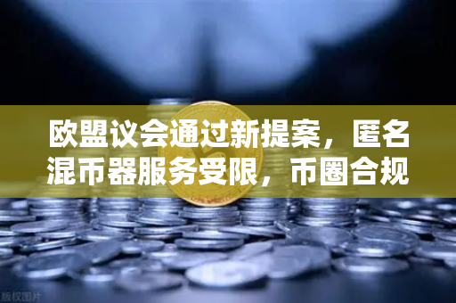 欧盟议会通过新提案，匿名混币器服务受限，币圈合规化再提速